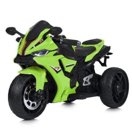 Дитячий триколісний електромотоцикл Yamaha R1 (MP3) з автофарбуванням, зелений