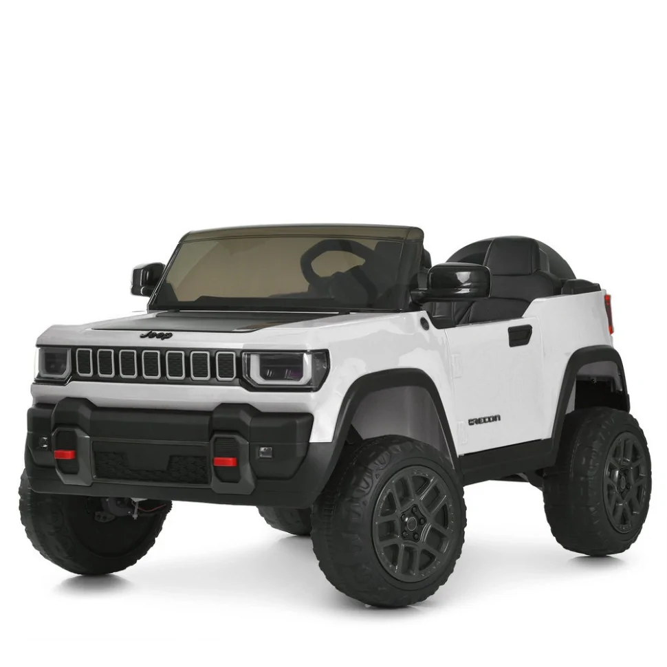 Дитячий електромобіль джип 4x4 24V Premium DualDrive з пультом керування 2.4G, EVA колесами, м’яким екошкіряним сидінням, білий