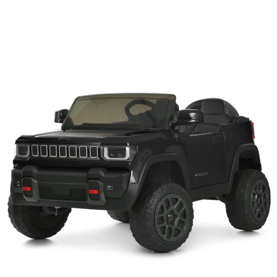 Дитячий електромобіль джип 4x4 24V Premium DualDrive з пультом керування 2.4G, EVA колесами, м’яким екошкіряним сидінням, чорний