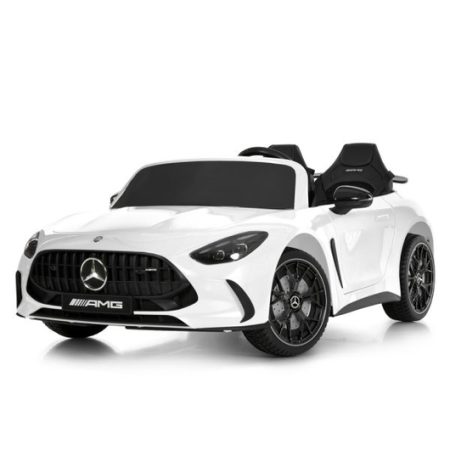 Дитячий електромобіль Mercedes Benz двомісний зі спойлером, білий