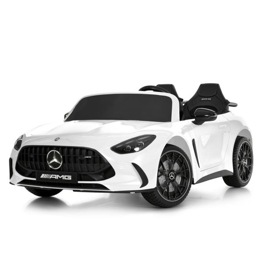 Дитячий електромобіль Mercedes Benz двомісний зі спойлером, білий