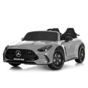 Дитячий електромобіль Mercedes Benz двомісний зі спойлером, сірий