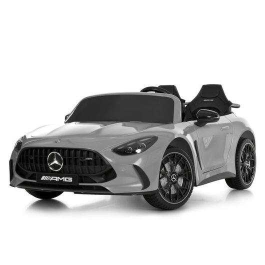 Дитячий електромобіль Mercedes Benz двомісний зі спойлером, сірий