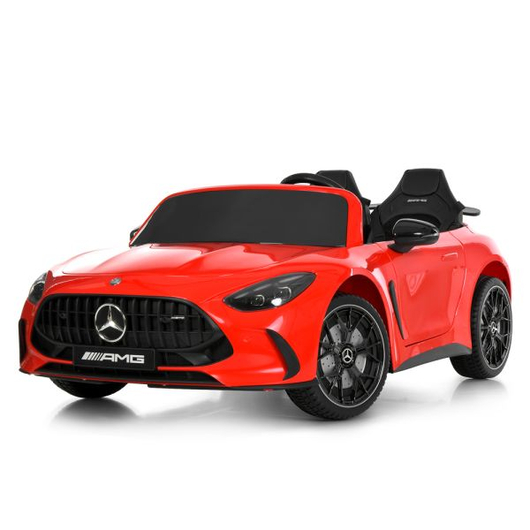 Детский электромобиль Mercedes Benz двухместный со спойлером, красный