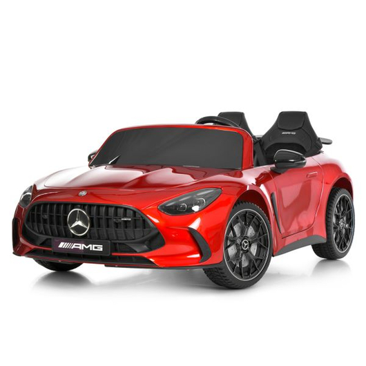Детский электромобиль Mercedes Benz двухместный со спойлером, красный
