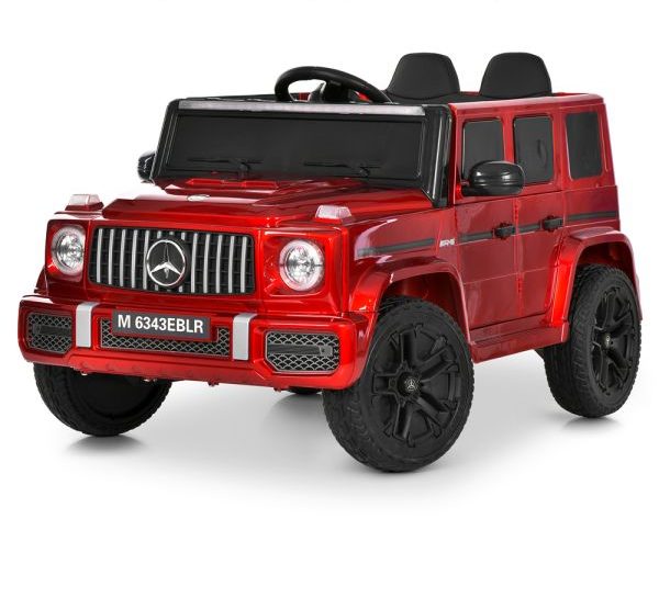Дитячий електромобіль Bambi Mercedes Benz G-class одномісний з пультом керування, червоний